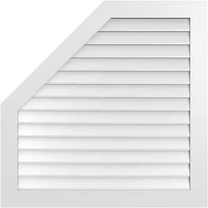 42 in. x 42 in. Octagonal Surface Mount PVC Gable Vent: Decorative with Standard Frame