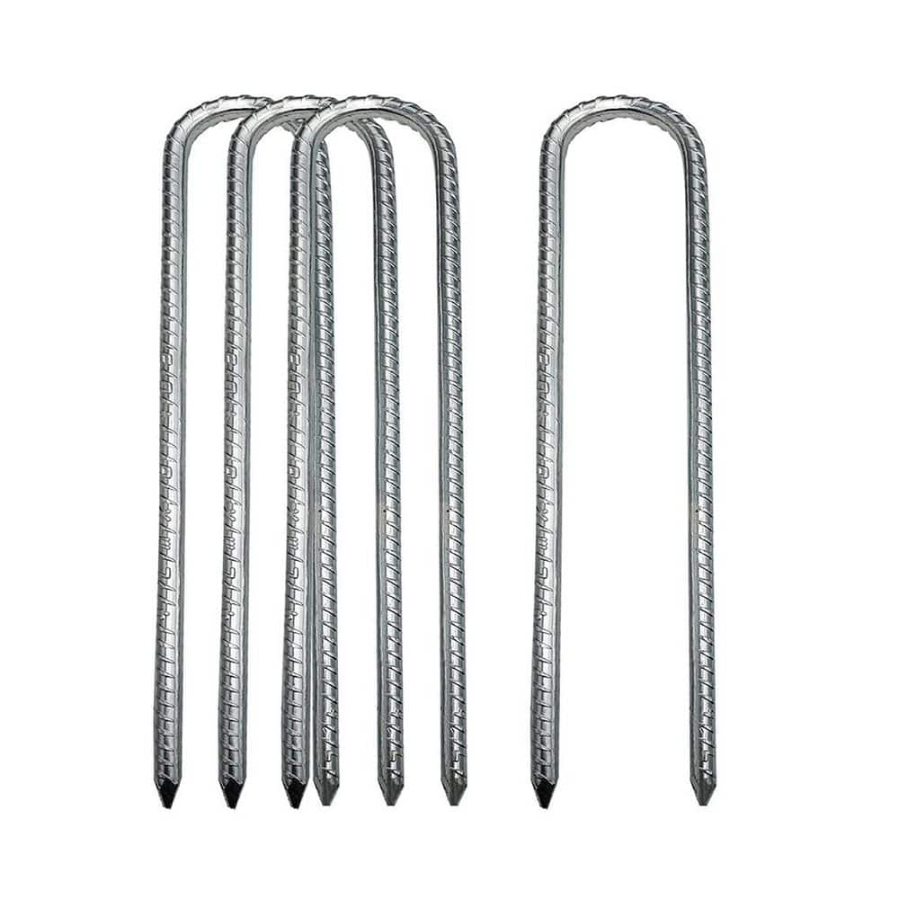 Steel Rebar Ground Stakes, Heavy Duty U Shaped Metal Anchors for Swing Sets, Trampolines, Canopies, 12 in. 4 Pack price history on PriceWatchPro