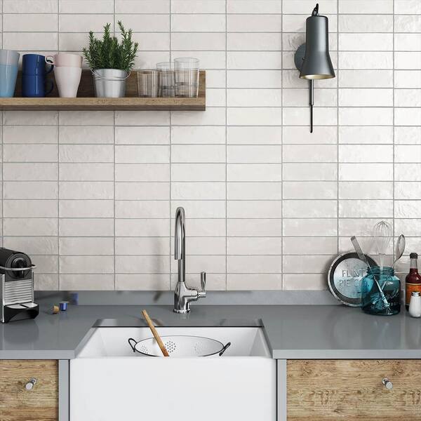 Flat 4x4 Bathroom Tile Kitchen Shower Wall gray Sterling 