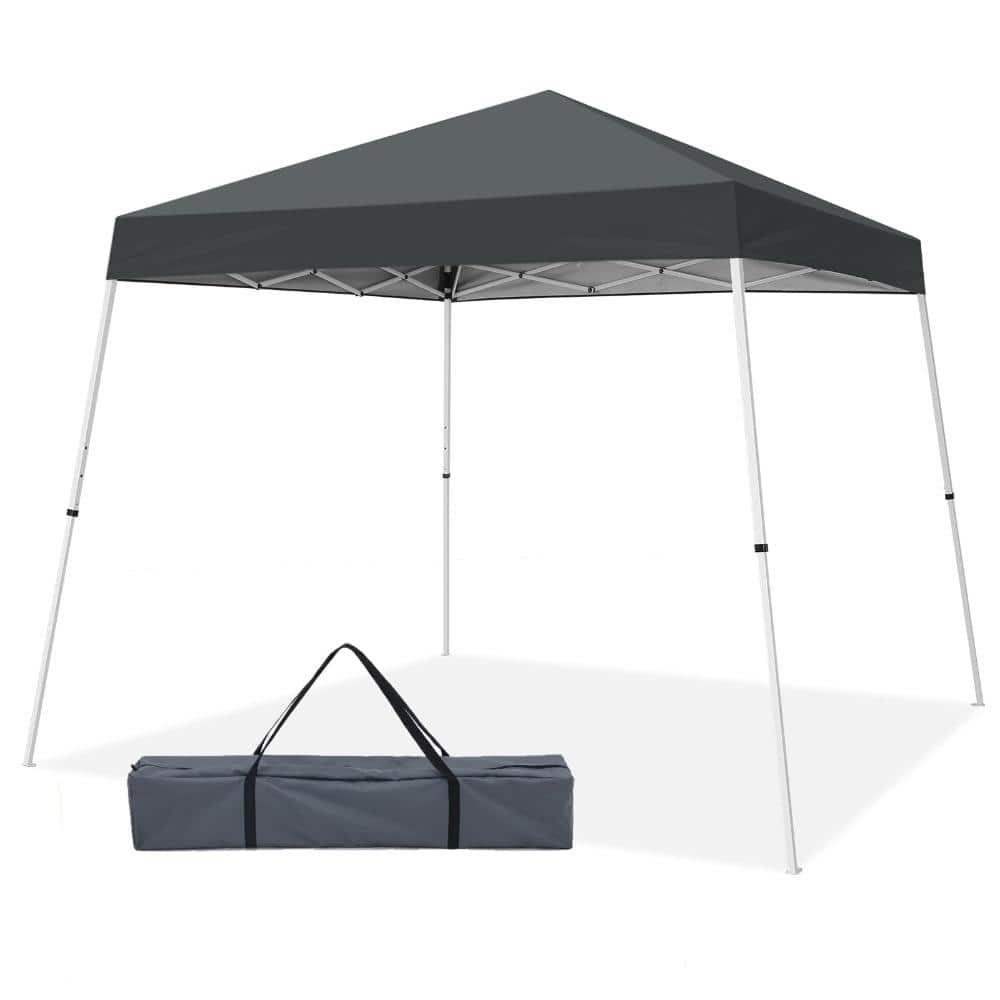 10x10 slant leg pop-up canopy with bag, instant shade for camping