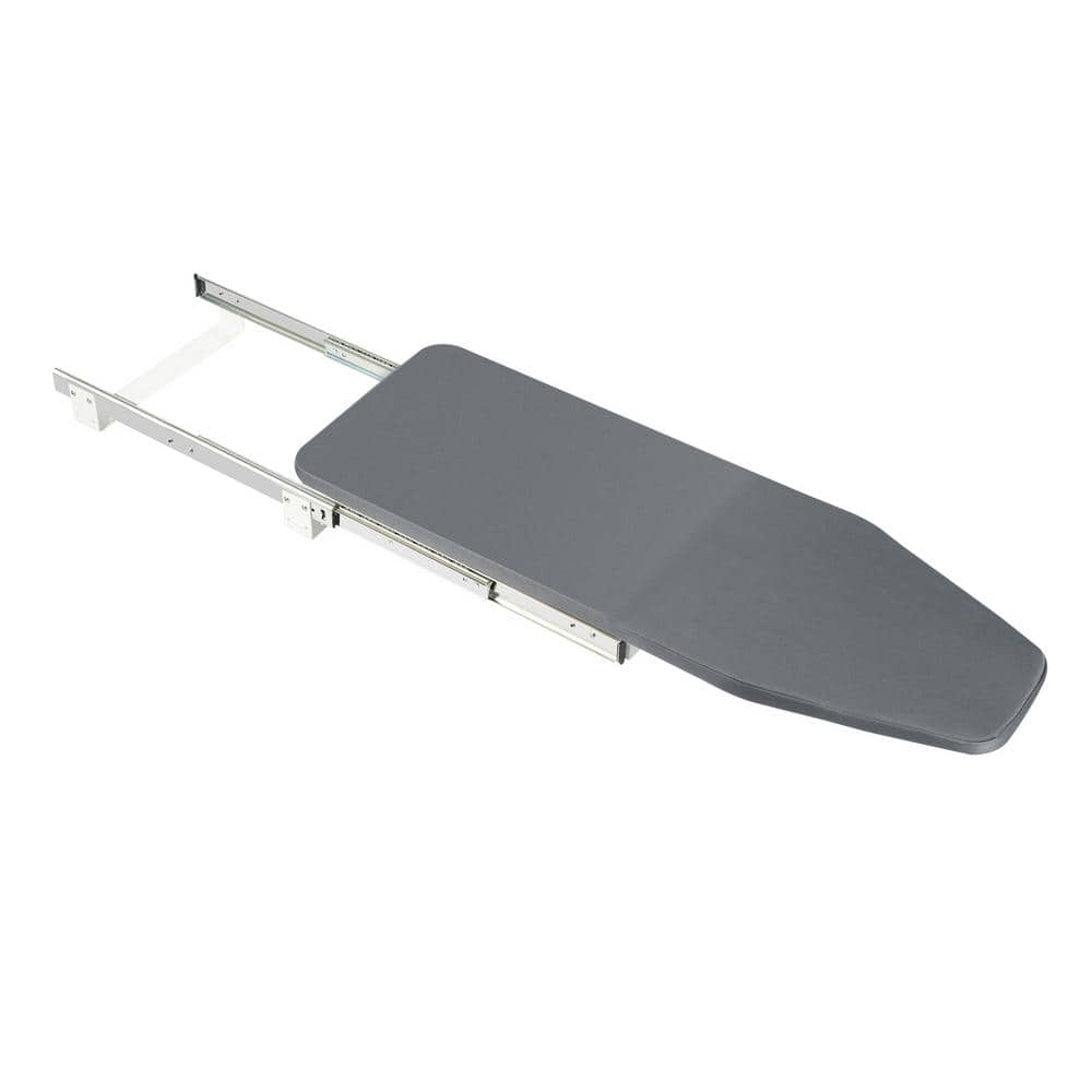 32 in. x 12 in. Gray Non-Electric Metal MDF Wall Mounted Closet Pull-Out Swivel Ironing Board price history on PriceWatchPro