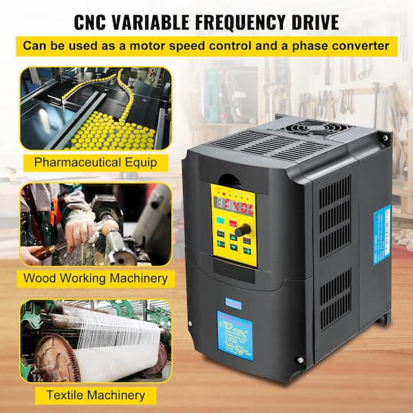 220V Single Phase Variable Frequency Driver, Universal VFD Speed Controller For 3 Phase 4kw Ac Motor I.453874701