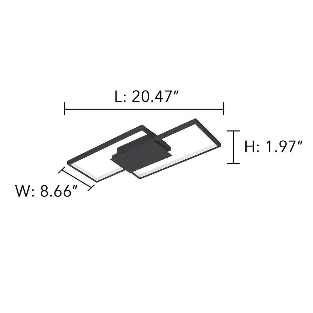 Milanius Matte Black Aluminum LED Drum Light - Modern Design