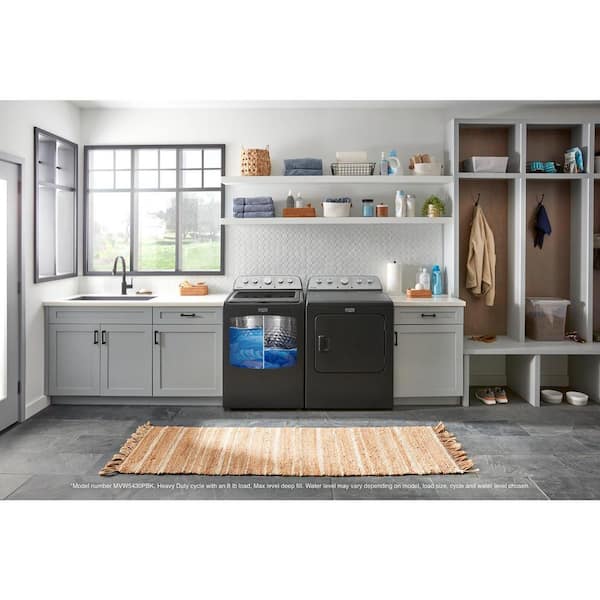 Maytag Top Load Washer (MVW5430PBK) - Volcano Black