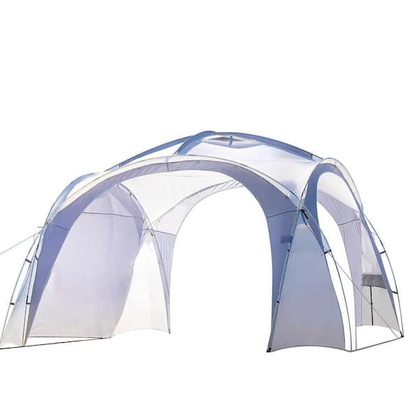 Unbranded White Polyester 7-Beach to 10-Beach Tent Sun Shelter Perfect for Beach Camping or Backyard Fun
