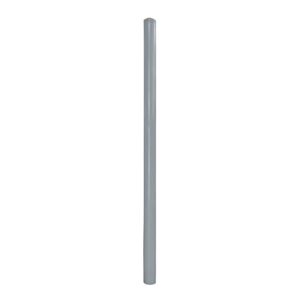 Unbranded 7 ft. x 4 in. Round Top On-Diameter 16-Guage Concrete Filled Painted Grey Bollard (5 Per Pallet)