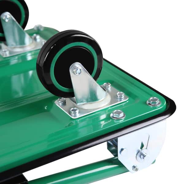 Unbranded - 330 lbs. Steel Truck Hand Flatbed Cart Dolly Folding Moving Push Heavy-Duty Rolling Truck in Green