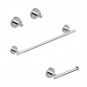 Klass 4-Piece Bath Hardware Set with Mounting Hardware in Polished Chrome