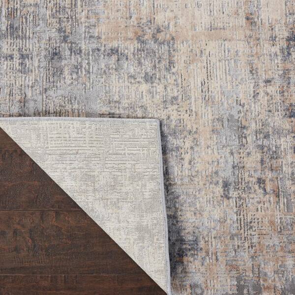 5'3x7'6 Nirvan Industrial Abstract Indoor Area Rug Beige/Gray - Captiv8e  Designs