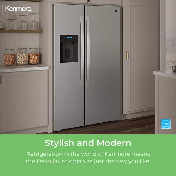 20 cu. ft. Counter Depth Side-by-Side Refrigerator in Fingerprint Resistant Stainless Steel