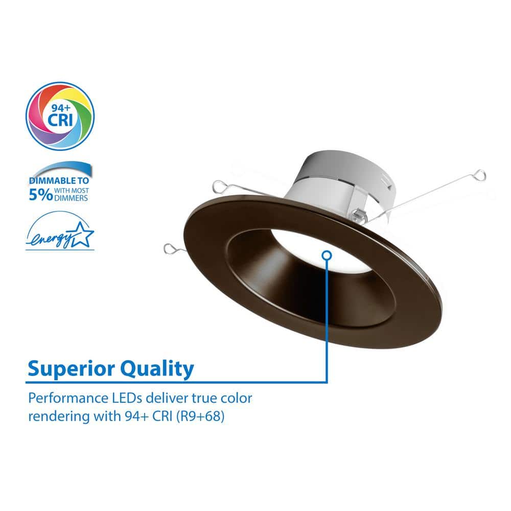 Modern 7.4" Oil-Rubbed Bronze Dimmable LED Recessed Downlight
