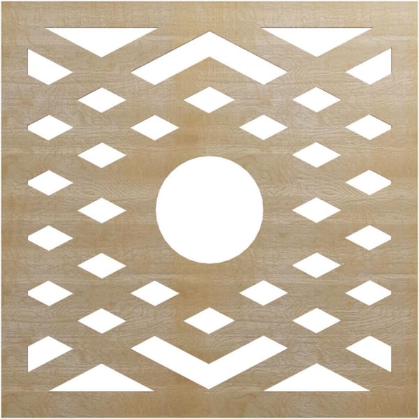 0.375 in. x 32 in. x 32 in. Wood Medallion Moulding