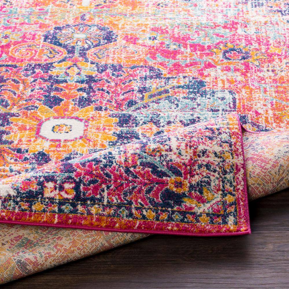 Odelia Multicolor Vintage Medallion Area Rug, 3'11" x 5'7"