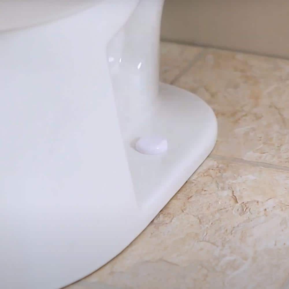 Universal Brass and White Toilet Hardware Kit with Caps