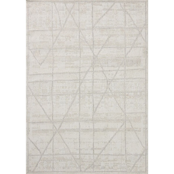 Roxie Ivory / Graphite 6 ft. 3 in. x 9 ft. 3 in. Contemporary Area Rug