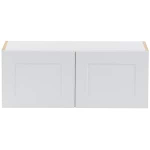 Cambridge White Shaker Assembled Wall Kitchen Cabinet with 2 Soft Close Doors (30 in. W x 12.5 in. D x 12 in. H)