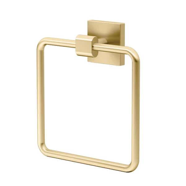 Classic Round Brushed Brass Bathroom Hand Towel Ring + Reviews