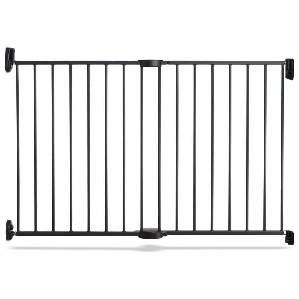 Munchkin Push to Close Hardware Baby Gate, Extends 28.5" to 45" Wide, Dark Grey