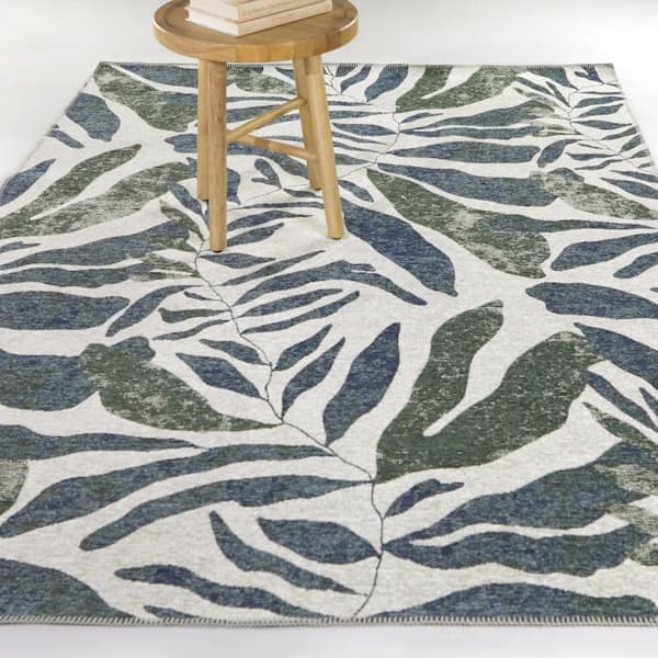 Chiara Sage 8 ft. x 10 ft. Floral Area Rug