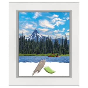 Eva White Silver Picture Frame Opening Size 16 in. x 20 in.