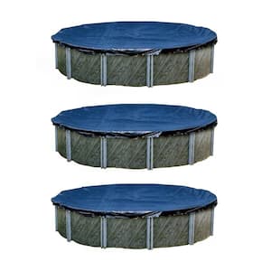 24 ft. Round Blue Above Ground Swimming Pool Winter Cover (3-Pack)