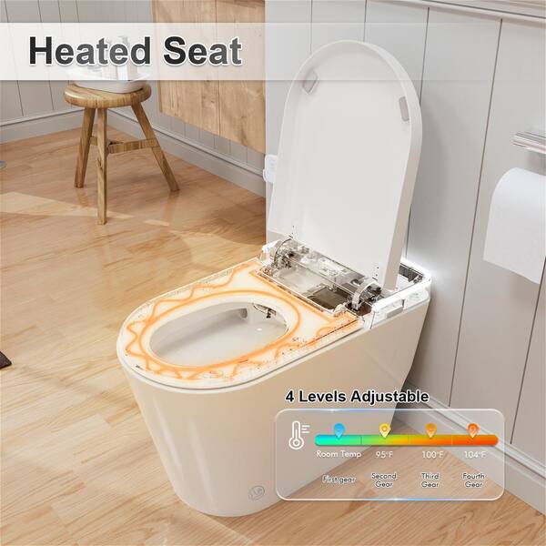 GIVING TREE Smart Toilet Bidet with Auto Flush, Voice Control & Heated Seat