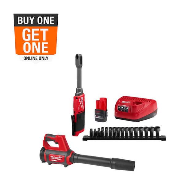 Milwaukee M12 FUEL INSIDER 12V Lithium-Ion Brushless 1/4-3/8 in. Extended Reach Box Cordless Ratchet Kit w/ Battery & ROVER Light
