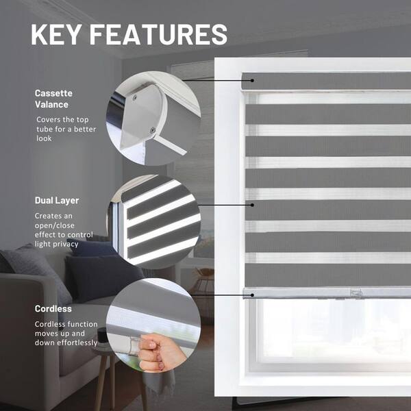 Amazon.com: ARLO BLINDS Zebra Roller Shade, Light Filtering
