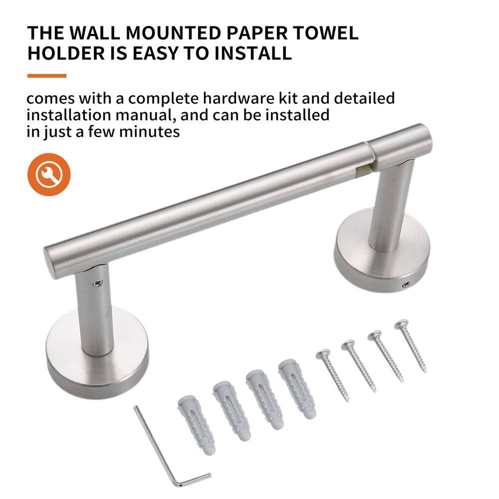 Brushed Nickel Wall Mounted Pivoting Toilet Paper Holder