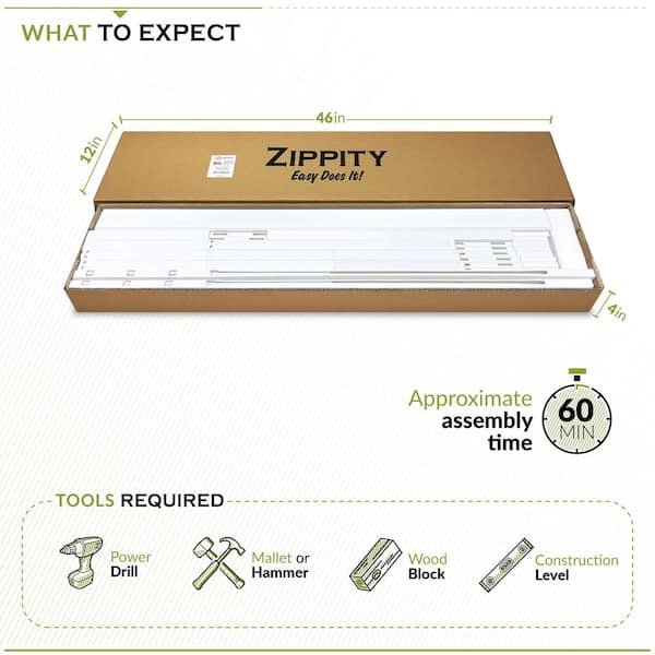 Zippity Outdoor Products 4 ft. x 3.5 ft. Keswick Vinyl Privacy
