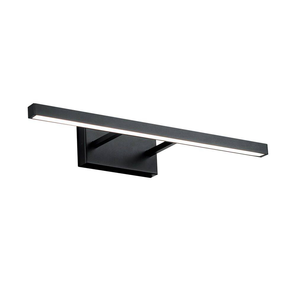 Parallax 18 in. 1-Light Black LED Vanity Light Bar with Selectable ...