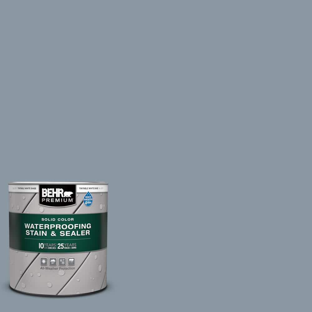 BEHR PREMIUM 1 qt. N4904 Teton Blue Solid Color Waterproofing