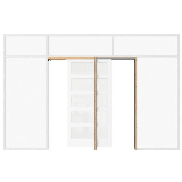 ARK DESIGN 24 in. to 34 in. x 80 in. Universal Aluminum Pocket Door