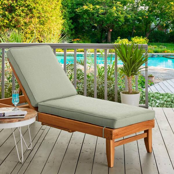73 x 24 x 3 Outdoor Chaise Lounge Cushion in Sunbrella Revive Stem