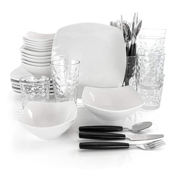 Gibson Home Essential Total Kitchen 83-Piece Combo Set, White 