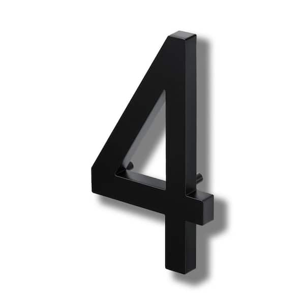 ELITE 10 In. Floating Modern Oversized Cast Aluminum Black House Number ...