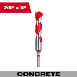 7/8 in. x 4 in. x 6 in. Carbide Hammer Drill Bit for Concrete, Stone and Masonry Drilling