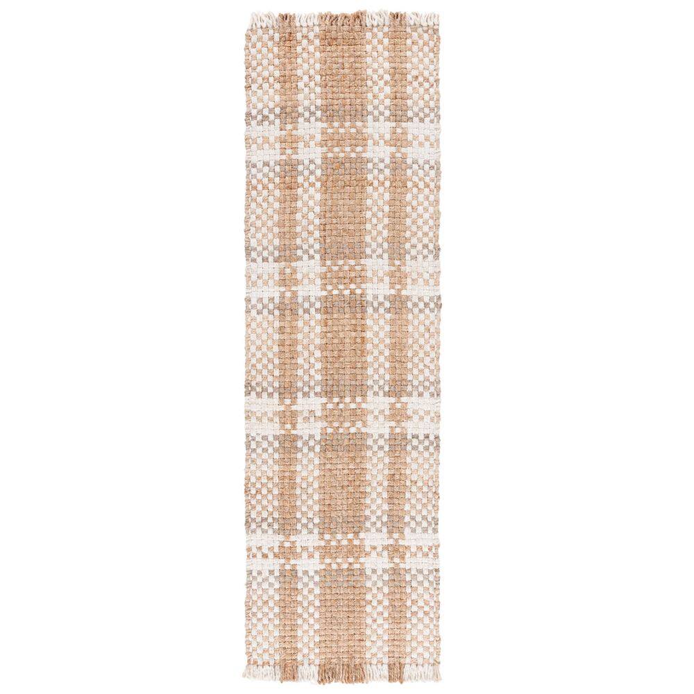 SAFAVIEH Natural Fiber 2 ft. x 8 ft. Natural/Bleach Woven Plaid Runner ...