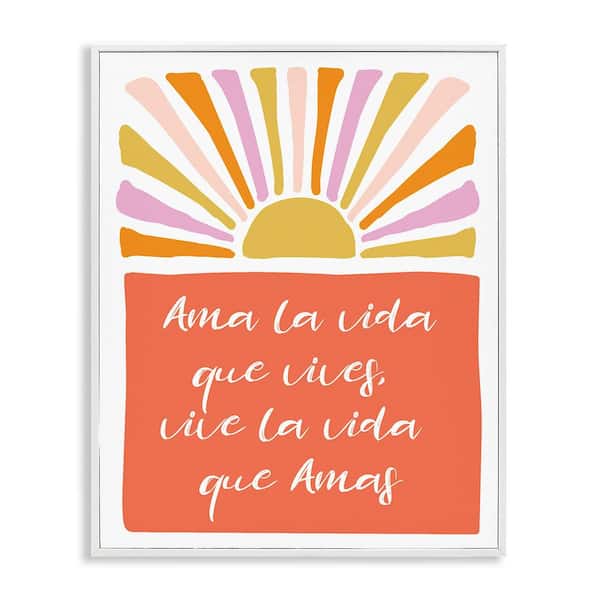 Stupell Industries Love the Life You Live by Elizabeth Medley White Framed Typography Giclee Art Print 20 in. x 16 in.