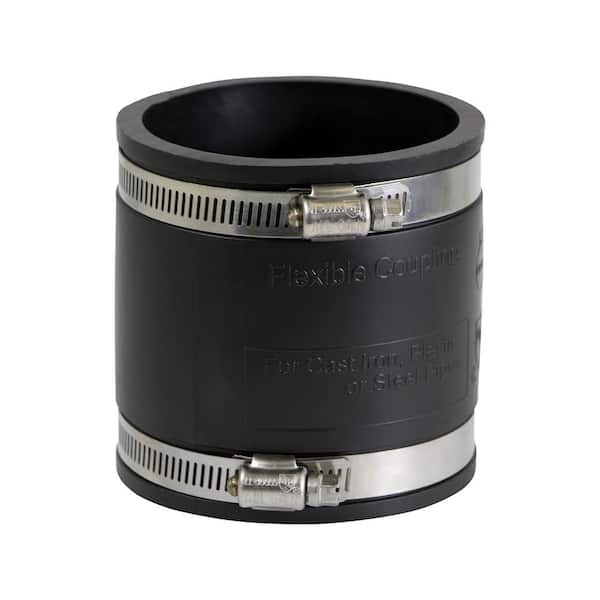 PLUMBFLEX 3 in. PVC Flexible Coupling with Stainless Steel Clamps