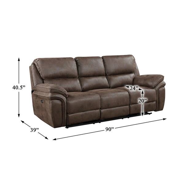 Ansar 3-Piece Microfiber Push Button Power Reclining Sofa Set