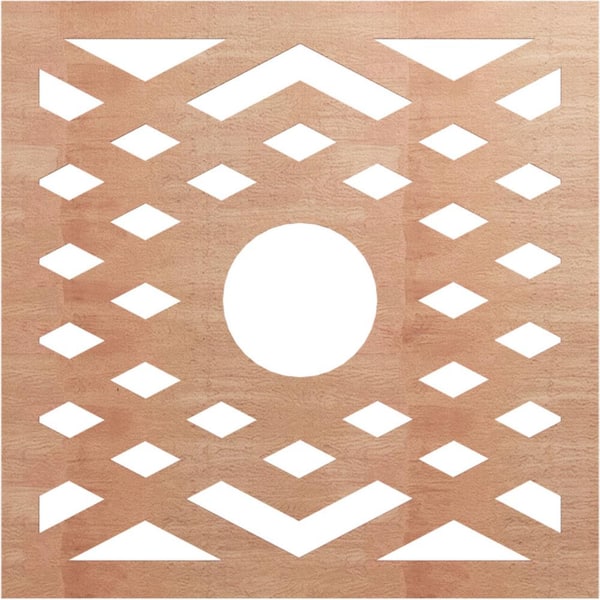 Ekena Millwork 0.25 in. x 38 in. x 38 in. Wood Medallion Moulding