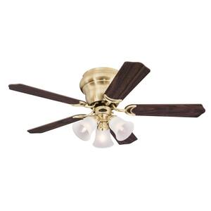 Contempra Trio 42 in. LED Satin Brass Ceiling Fan with Light Kit