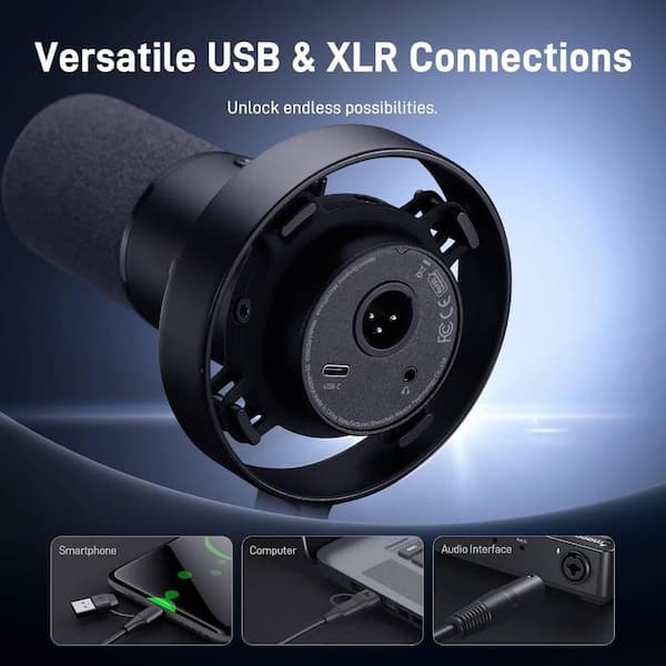 Yichuhaoxi Dynamic Microphone and XLR Cable, USB Podcast Recording