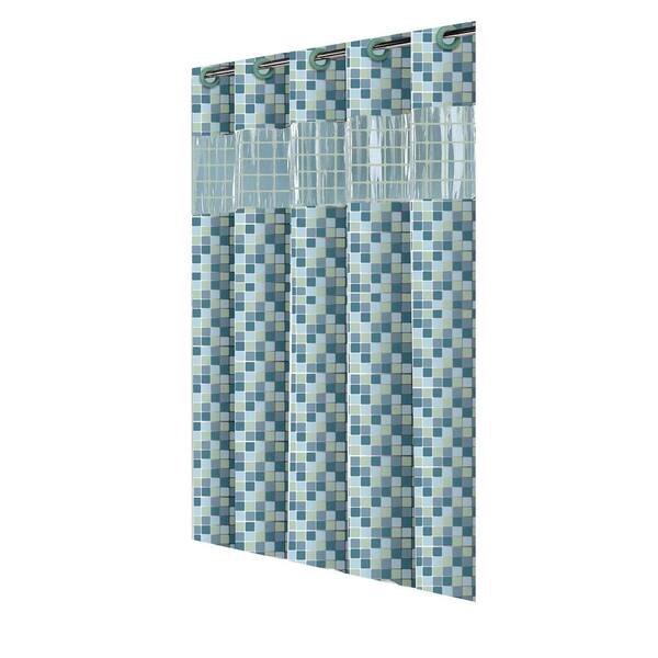 Hookless Shower Curtain in Vision Mosaic Jade