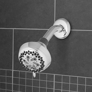 6-Spray Pattern with 1.8 GPM 3.3 in. Single Wall Mount Fixed Adjustable Shower Head in Chrome