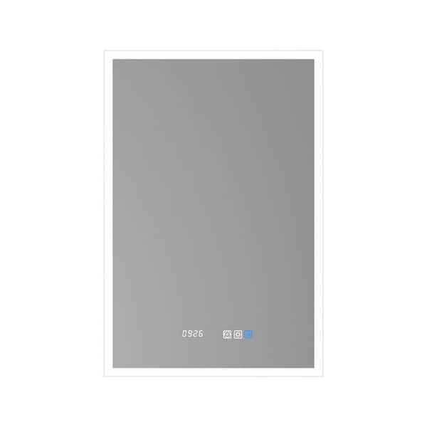 Gleamr 20 in. W x 30 in. H Rectangular Aluminum Medicine Cabinet with Mirror