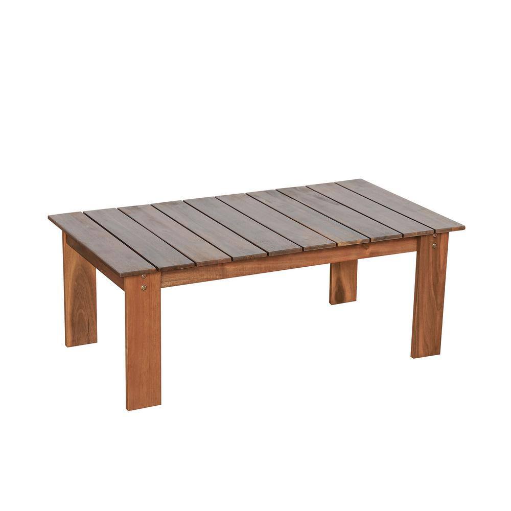 5-Piece Brown Wood Outdoor Seating Set with Beige Cushions