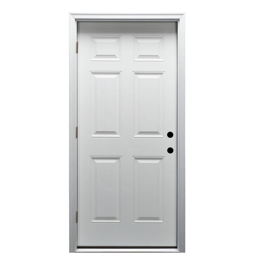 MMI DOOR 36 in. x 80 in. Right-Hand/Outswing 6-Panel Classic