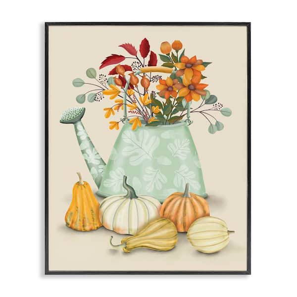 Stupell Industries Country Harvest and Bouquet by Darlene Seale Black Framed Nature Giclee Art Print 30 in. x 24 in.